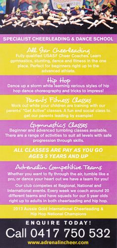 Adrenalin Cheer & Dance - Education Directory 10